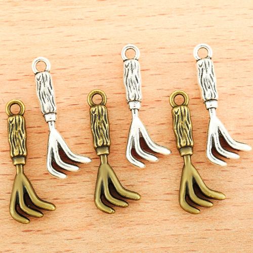 Zinklegering Hangers, Zinc Alloy, Vork, plated, DIY, meer kleuren voor de keuze, 26x10mm, 100pC's/Bag, Verkocht door Bag