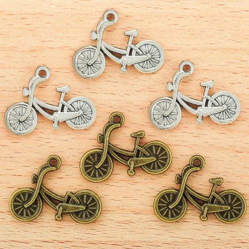 Vehicle Shaped Zinc Alloy Pendants Bike plated DIY Sold By Bag