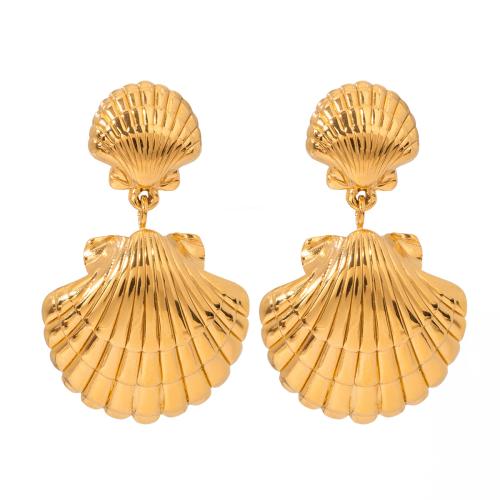 Stainless Steel Drop Earring 304 Stainless Steel gold color plated fashion jewelry golden Sold By Pair