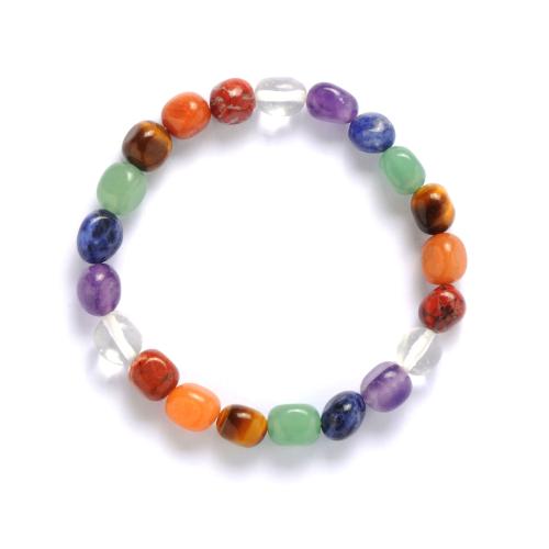 Gemstone Bracelet, Nuggets, jewelry faisin & unisex, Fad Thart 7.5 Inse, Díolta De réir PC