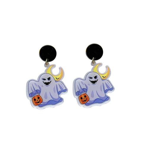 Acrylic Drop Earring Unisex & Halloween Jewelry Gift Sold By Pair