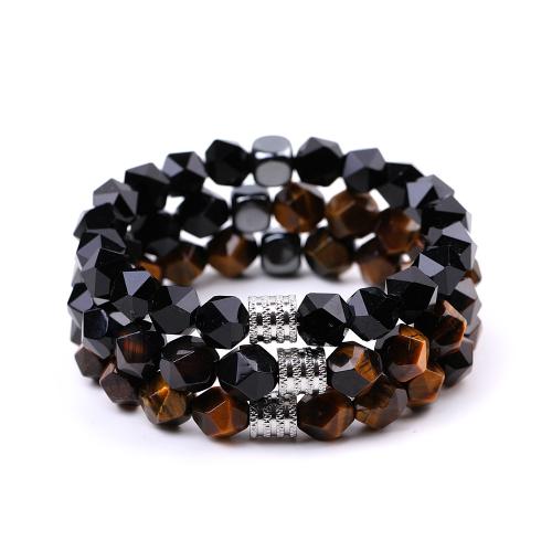 Gemstone Bracelet Geometrical Pattern handmade & Unisex & faceted Length Approx 7-7.5 Inch Sold By PC