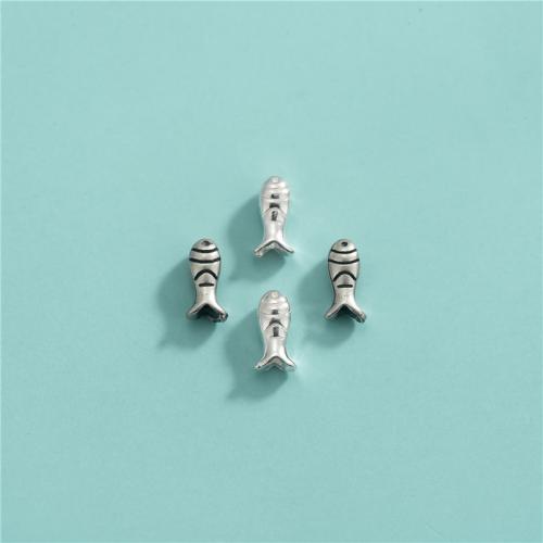 925 Sterling Silver Beads Fish DIY Approx 1mm Sold By PC