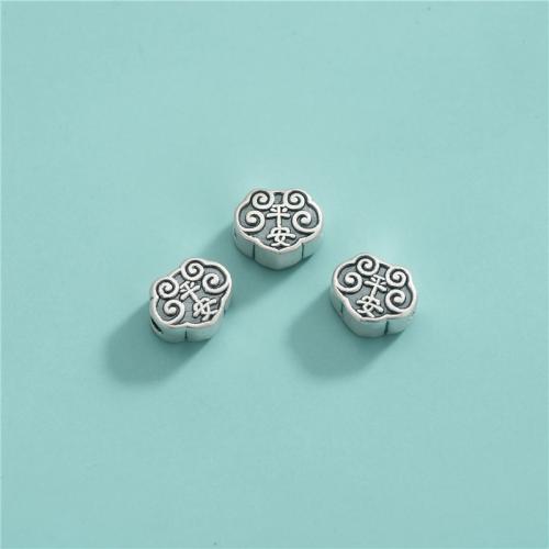 925 sterling ezüst gyöngy, 925 ezüst, DIY, 10.20x8.30mm, Lyuk:Kb 2mm, Által értékesített PC