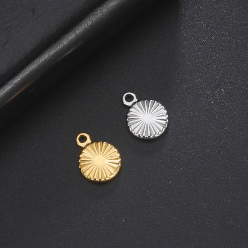 Stainless Steel Pendants 304 Stainless Steel Round fashion jewelry & Unisex Sold By PC