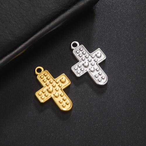 Roestvrij staal Cross Hangers, 304 roestvrij staal, Oversteken, mode sieraden & uniseks, meer kleuren voor de keuze, 30.70x20.50mm, Verkocht door PC