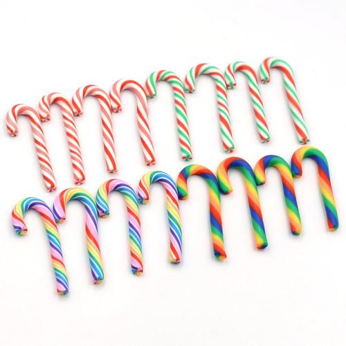 Haaraccessoires DIY bevindingen, Polymer Clay, Kerst Candy Cane, Kerstontwerp, meer kleuren voor de keuze, Verkocht door PC