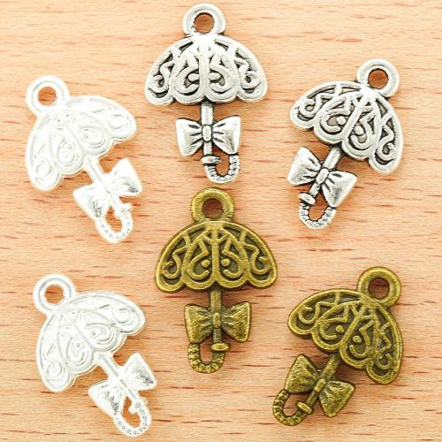 Sinc Alloy Pendants, Umbrella, plátáilte, DIY, dathanna níos mó le haghaidh rogha, 19x13mm, 100ríomhairí pearsanta/Mála, Díolta De réir Mála