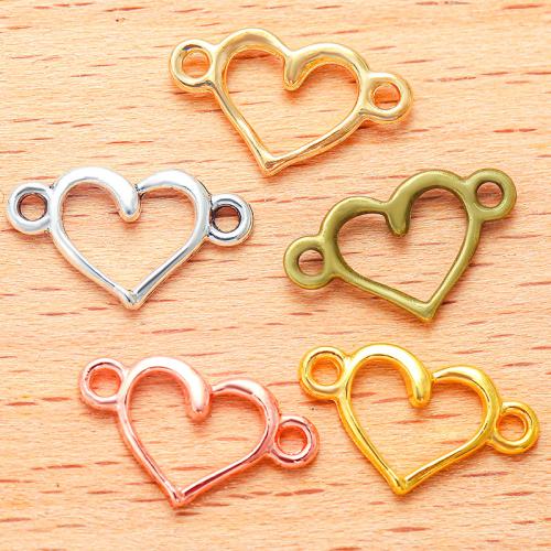 Heart Zinc Alloy Connector plated DIY & 1/1 loop Sold By Bag