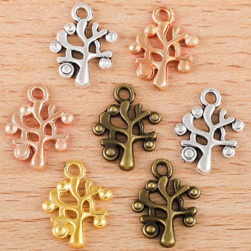 Zinc Alloy Pendler, Tree, forgyldt, du kan DIY, flere farver til valg, 15x11mm, 100pc'er/Bag, Solgt af Bag