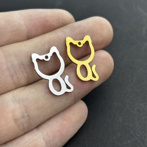 Stainless Steel Animal Pendants 304 Stainless Steel Cat plated DIY nickel lead & cadmium free Sold By PC