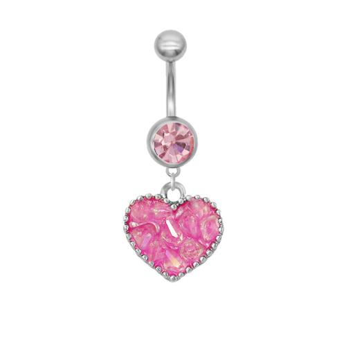 Zink Alloy belly ring, Unisex & micro bana cubic zirconia, fler färger för val, Säljs av PC