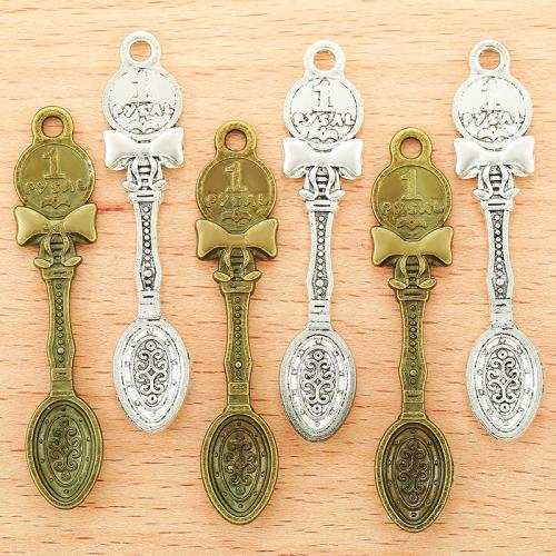 Zinc Alloy Pendants Spoon plated DIY Sold By Bag