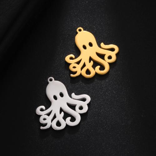 Stainless Steel Animal Pendants 304 Stainless Steel Octopus DIY & hollow Sold By PC