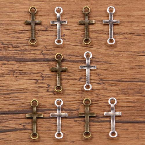 Cross Zink legering Stik, Zinc Alloy, Kryds, forgyldt, du kan DIY, flere farver til valg, nikkel, bly & cadmium fri, 8x19mm, Ca. 100pc'er/Bag, Solgt af Bag