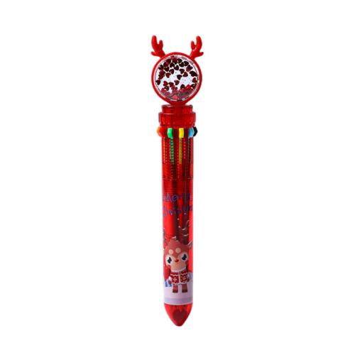 plastique PVC Stylo à bille, Conception de Noël, plus de couleurs à choisir, 160x18mm, Vendu par PC