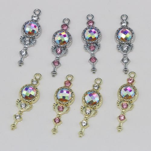 Zinc Alloy Rhinestone Pendants plated DIY & with rhinestone nickel lead & cadmium free Sold By PC