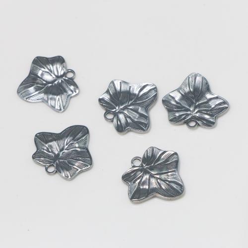 Stainless Steel Pendants 304 Stainless Steel Leaf DIY original color Sold By PC