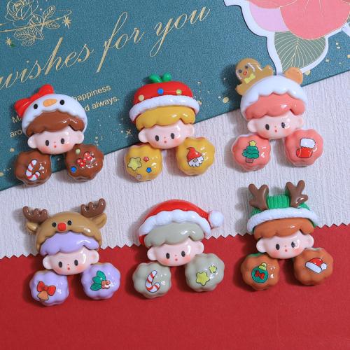 Mobile Phone DIY Decoration Resin Girl Christmas Design Approx Sold By Bag