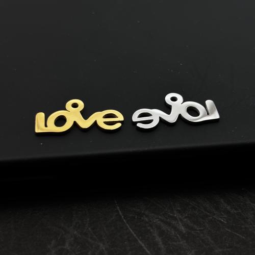 Stainless Steel Letter Pendants 304 Stainless Steel Alphabet Letter Vacuum Ion Plating DIY Sold By PC