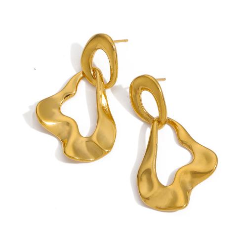 Stainless Steel Drop Earring 304 Stainless Steel gold color plated fashion jewelry golden Sold By Pair