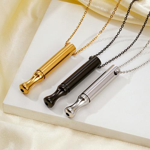 Stainless Steel Jewelry Necklace 304 Stainless Steel with 6cm extender chain Whistle plated fashion jewelry Length 43 cm Sold By PC