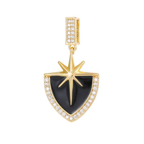 Cubic Zirconia Micro Pave Brass Pendant DIY & micro pave cubic zirconia & enamel Sold By PC