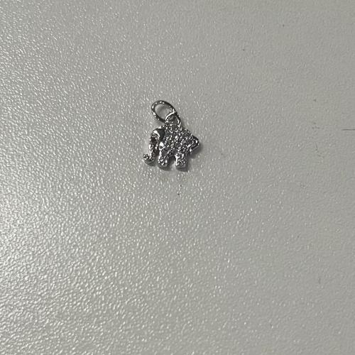 Terningformet Zirkon Micro Pave Messing vedhæng, Elephant, du kan DIY & Micro Pave cubic zirconia, flere farver til valg, Solgt af PC