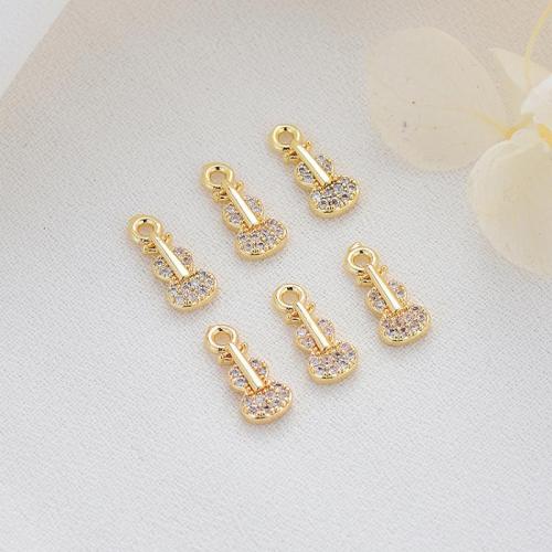 Cubic Zirconia Micro Pave Brass Pendant DIY & micro pave cubic zirconia Sold By PC