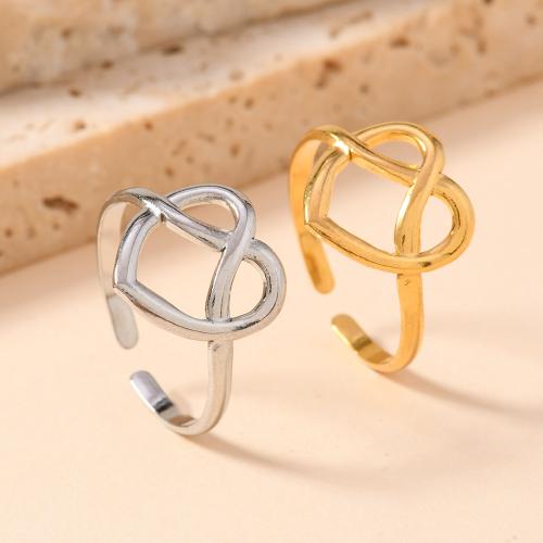 Stainless Steel Finger Ring 304 Stainless Steel Heart fashion jewelry & Unisex diameter 17mm Sold By PC