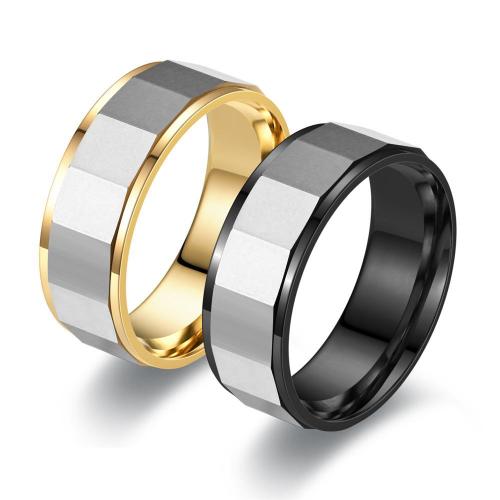 Stainless Steel Finger Ring 304 Stainless Steel fashion jewelry & Unisex width 8mm thickness 2mm Sold By PC