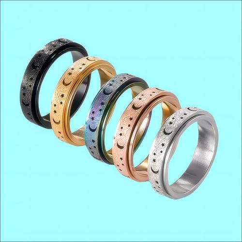 Anillos para Parejas, acero inoxidable 304, Joyería & unisexo & diverso tamaño para la opción, más colores para la opción, width 6mm, Vendido por UD