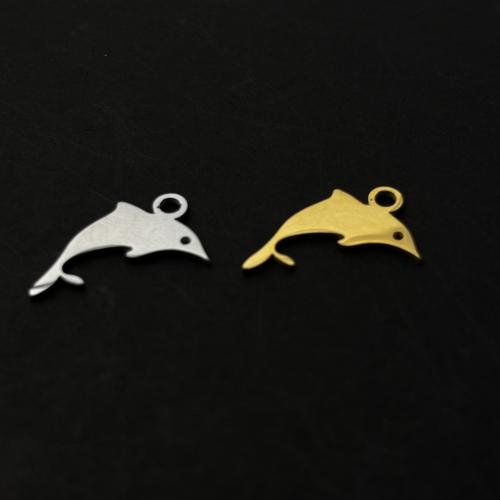 Stainless Steel Animal Pendants 304 Stainless Steel Dolphin Vacuum Ion Plating DIY Sold By PC