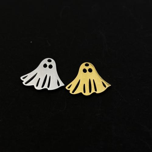 Pendant Halloween Fashion, Acier inoxydable 304, fantôme, Halloween Design & DIY, plus de couleurs à choisir, 14x16mm, Vendu par PC