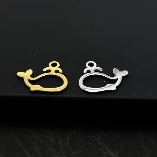 Stainless Steel Animal Pendants 304 Stainless Steel Dolphin Vacuum Ion Plating DIY Sold By PC