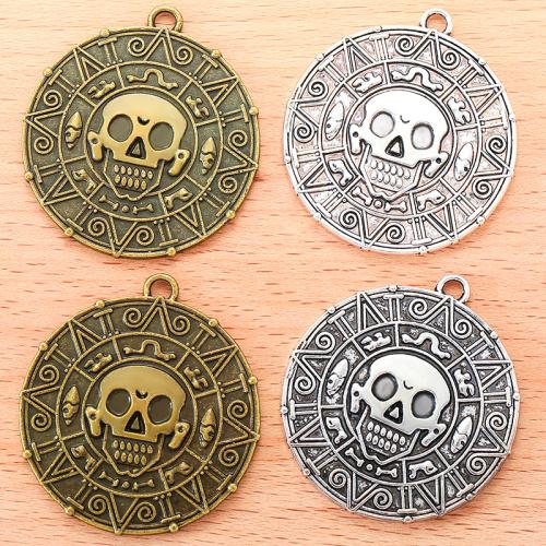 Zinc Alloy Pendants Round plated DIY Sold By Bag