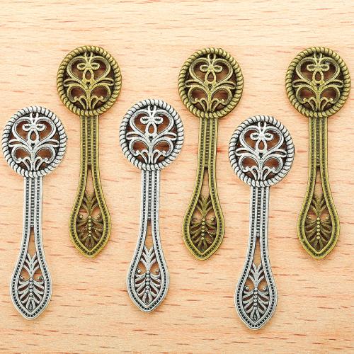 Zinklegering Hangers, Zinc Alloy, Spoon, plated, DIY, meer kleuren voor de keuze, 37x11mm, 100pC's/Bag, Verkocht door Bag