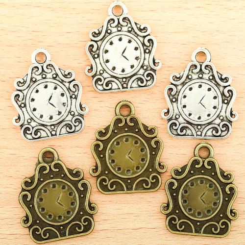 Zinc Alloy Pendants Clock plated DIY Sold By Bag