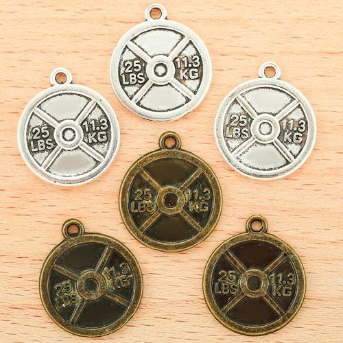 Zinc Alloy Pendants Round plated DIY Sold By Bag