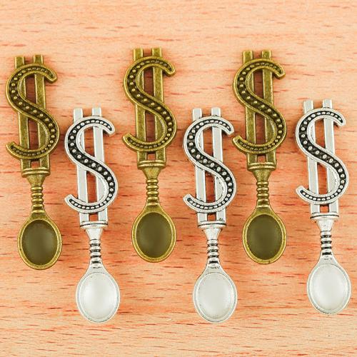 Zinc Alloy Pendants Spoon plated DIY Sold By Bag