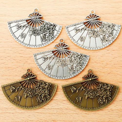 Zinklegering Hangers, Zinc Alloy, Fan, plated, DIY, meer kleuren voor de keuze, 39x54mm, 100pC's/Bag, Verkocht door Bag