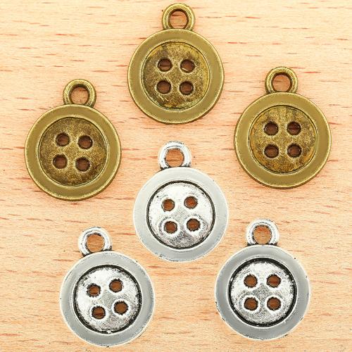 Zinc Alloy Pendants Button Shape plated DIY Sold By Bag