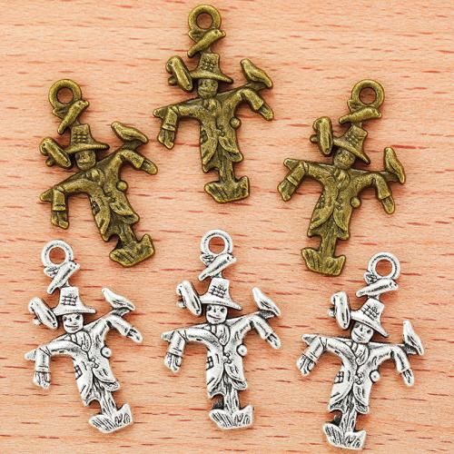 Zinklegering Hangers, Zinc Alloy, Strawman, plated, DIY, meer kleuren voor de keuze, 24x15mm, 100pC's/Bag, Verkocht door Bag