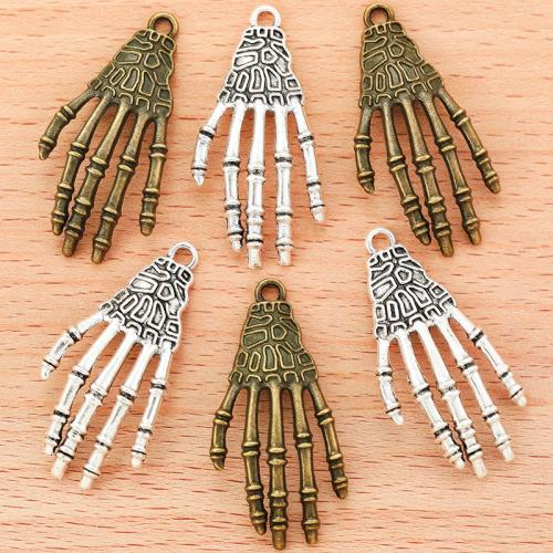 Zinc Alloy Hand Pendler, forgyldt, du kan DIY, flere farver til valg, 42x21mm, 100pc'er/Bag, Solgt af Bag