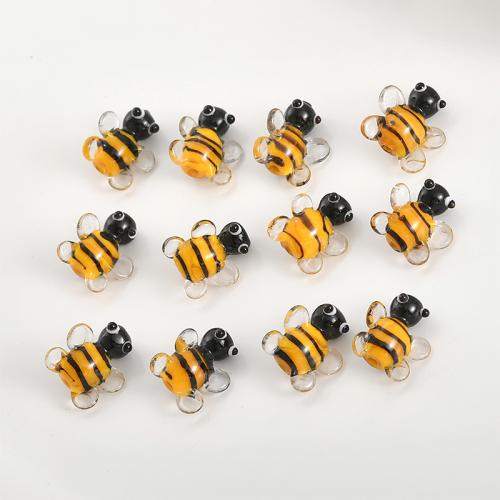 Lampwork Beads Bee DIY yellow Sold By PC