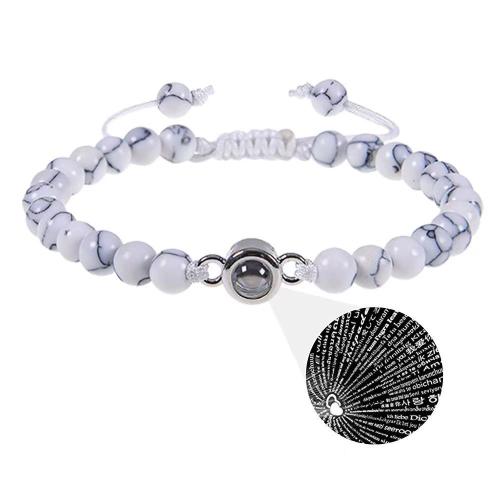 Titanstahl Miniatur Projection Armband, mit Naturstein & Terylen Schnur, poliert, verschiedenen Materialien für die Wahl & unisex, keine, Länge ca. 16 cm, verkauft von PC