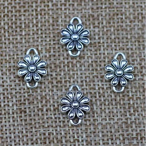 Blomst zink legering stik, Zinc Alloy, Flower, antik sølv farve forgyldt, du kan DIY & 1/1 løkke, 15x11mm, 100pc'er/Bag, Solgt af Bag