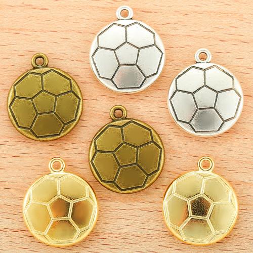 Pendentifs en alliage de zinc, Football, Placage, DIY, plus de couleurs à choisir, 22x19mm, 100PC/sac, Vendu par sac