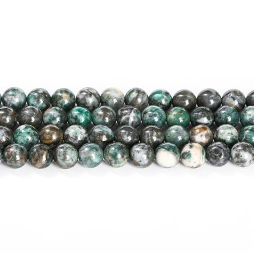 Gemstone Jewelry Beads Ores Round polished DIY green Sold Per Approx 38-40 cm Strand