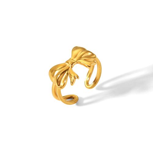 Vinger Ring in edelstaal, 304 roestvrij staal, mode sieraden & voor vrouw, gouden, Verkocht door PC